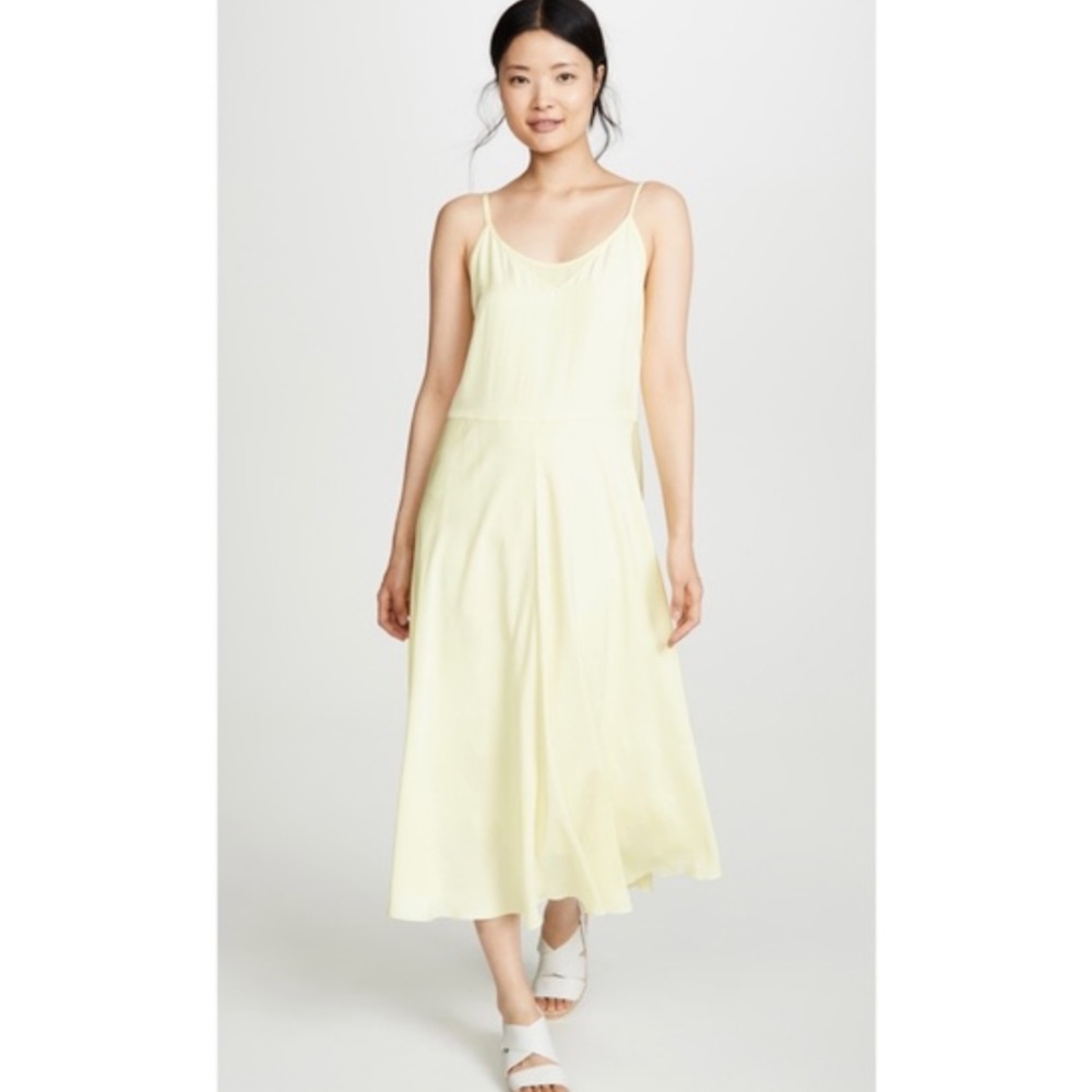 Vince Double Layer Maxi Dress in Yellow